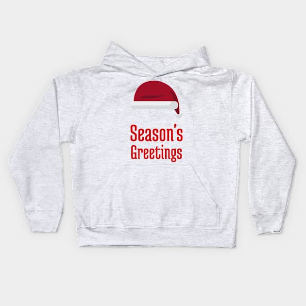 Season's Greetings Santa Claus Kids Hoodie by sydorko